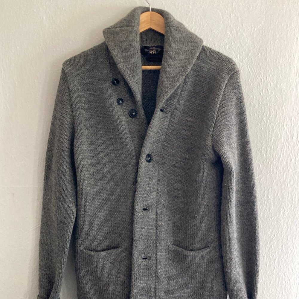 Men's Double R RRL Ralph Lauren Shawl Neck Wool Cardigan‎ Sweater